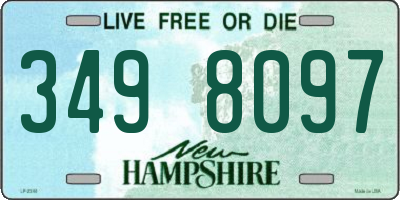 NH license plate 3498097