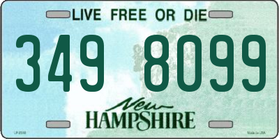 NH license plate 3498099