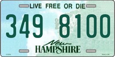 NH license plate 3498100