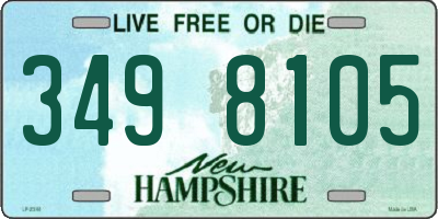 NH license plate 3498105