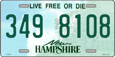 NH license plate 3498108