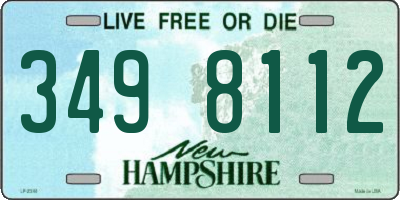 NH license plate 3498112
