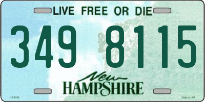 NH license plate 3498115