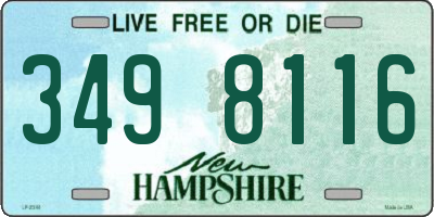 NH license plate 3498116