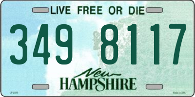 NH license plate 3498117