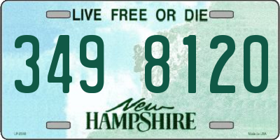 NH license plate 3498120