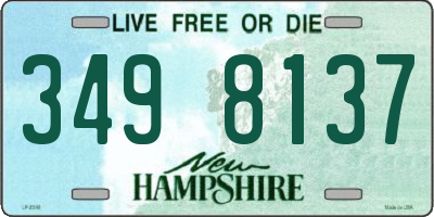 NH license plate 3498137