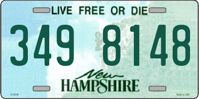 NH license plate 3498148