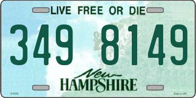 NH license plate 3498149