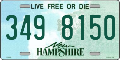 NH license plate 3498150