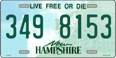 NH license plate 3498153