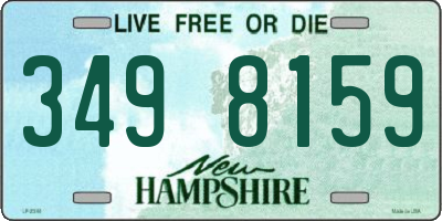 NH license plate 3498159