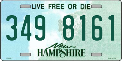 NH license plate 3498161