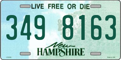 NH license plate 3498163