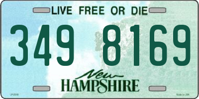 NH license plate 3498169