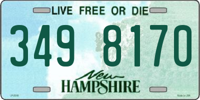NH license plate 3498170