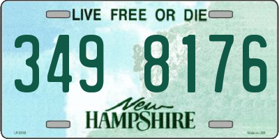 NH license plate 3498176
