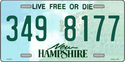NH license plate 3498177