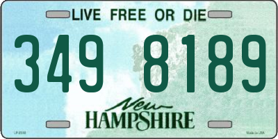 NH license plate 3498189