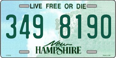 NH license plate 3498190