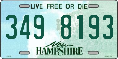 NH license plate 3498193