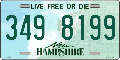 NH license plate 3498199