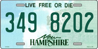 NH license plate 3498202