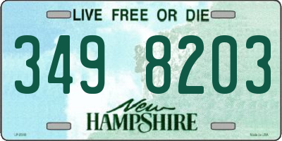 NH license plate 3498203