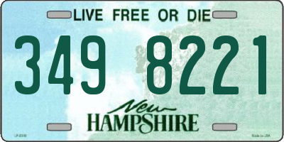 NH license plate 3498221