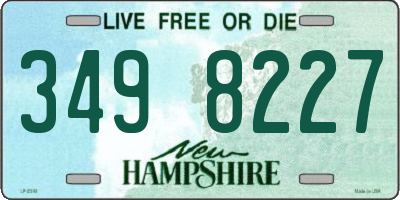 NH license plate 3498227