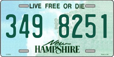 NH license plate 3498251