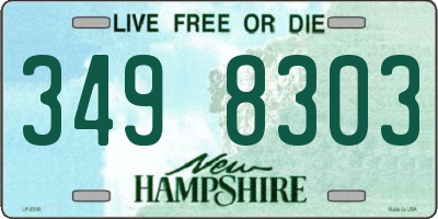 NH license plate 3498303