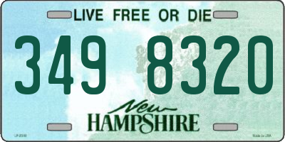 NH license plate 3498320