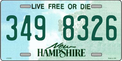 NH license plate 3498326