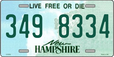 NH license plate 3498334