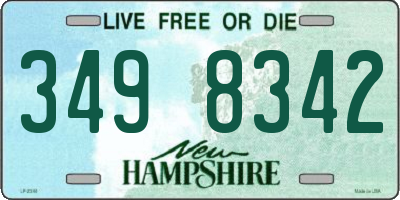 NH license plate 3498342