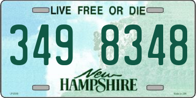 NH license plate 3498348