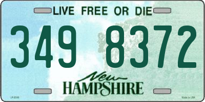 NH license plate 3498372