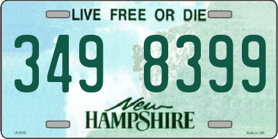 NH license plate 3498399