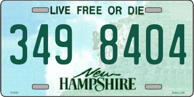 NH license plate 3498404