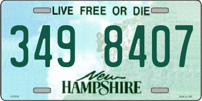 NH license plate 3498407