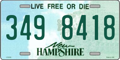 NH license plate 3498418