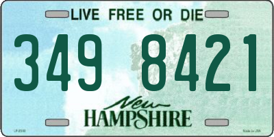 NH license plate 3498421