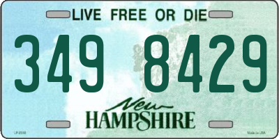 NH license plate 3498429