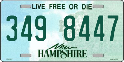 NH license plate 3498447