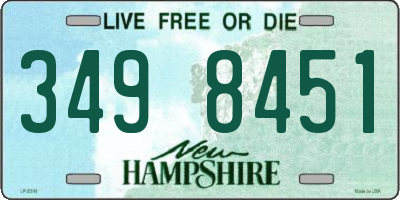 NH license plate 3498451