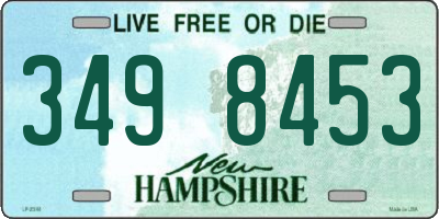 NH license plate 3498453
