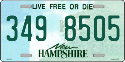 NH license plate 3498505