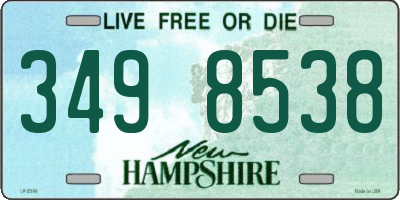 NH license plate 3498538