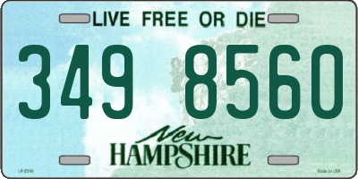 NH license plate 3498560